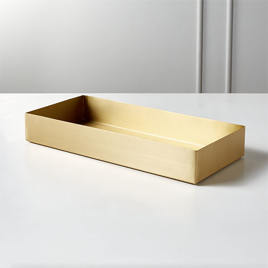 Elton Brushed Brass Vanity Tray