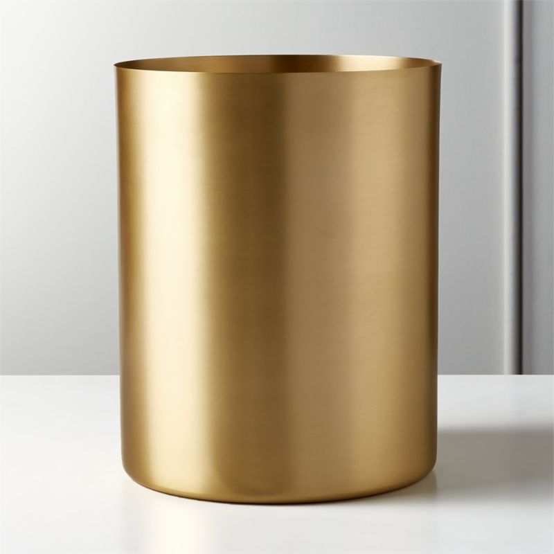 View Elton Brushed Brass Wastebasket details