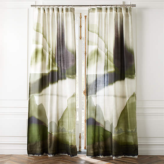 Jungle Floral Window Curtain Panel 48''x84'' + Reviews CB2 Canada