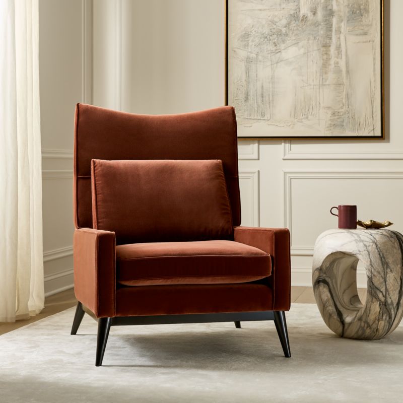 Embassy Bronze Brown Velvet Lounge Chair Model 314 by Paul McCobb - image 2 of 8