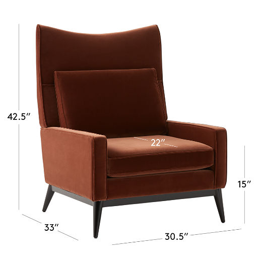 Embassy Bronze Brown Velvet Lounge Chair Model 314 by Paul McCobb Set of 2