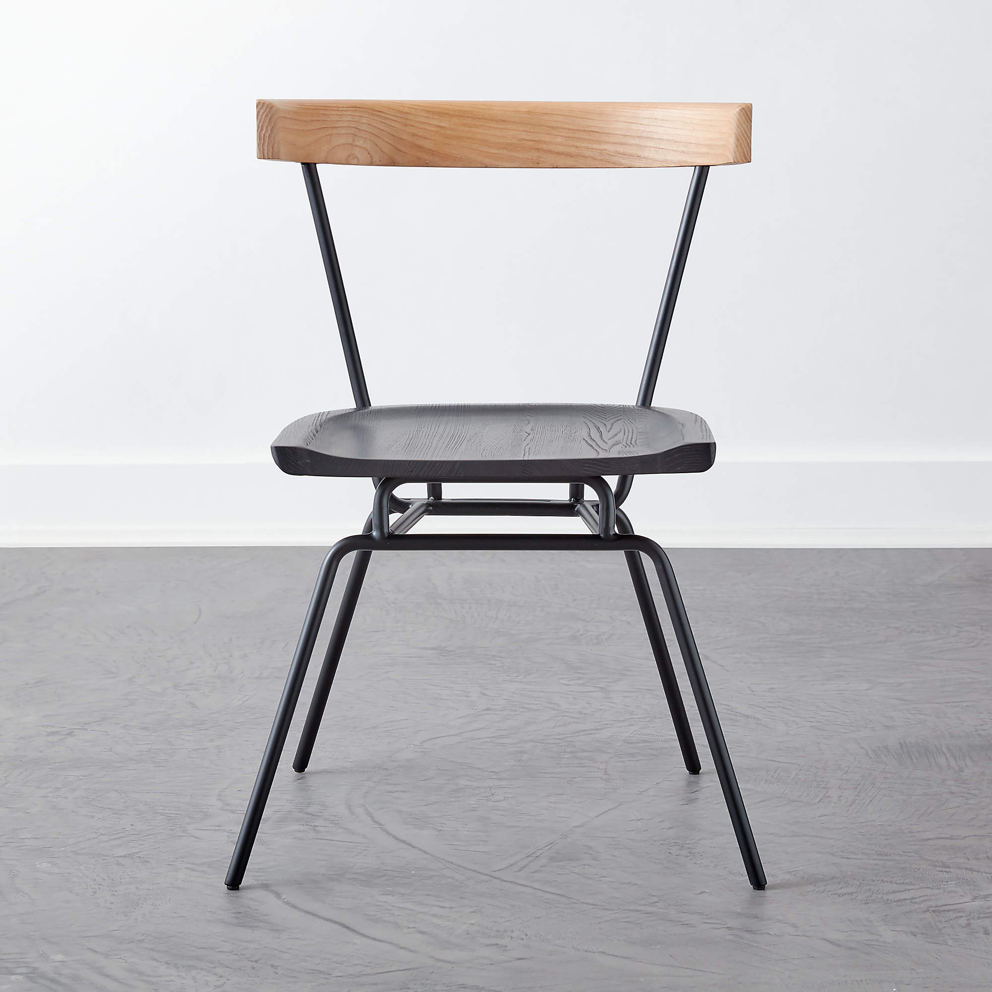 Embassy Wood and Metal Dining Chair Model 1535 + Reviews CB2