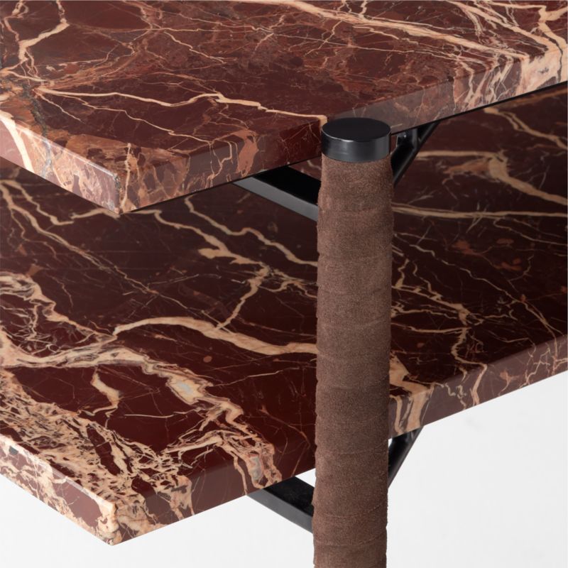 Ember Red Marble Console Table - image 8 of 9