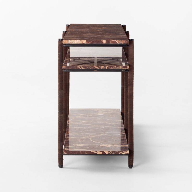 Ember Red Marble Console Table - image 7 of 9