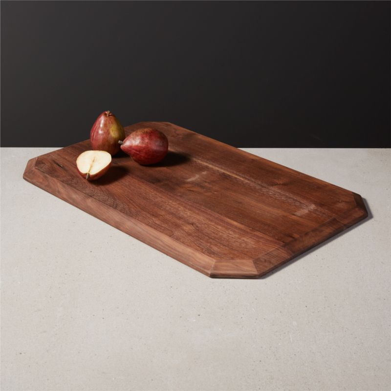 Emerald Cut Walnut Wood Serving Board by Jennifer Fisher - image 1 of 4