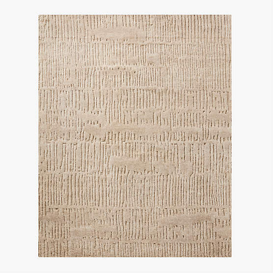 Emerson Hand-Knotted Taupe New Zealand Wool Area Rug 8'x10'