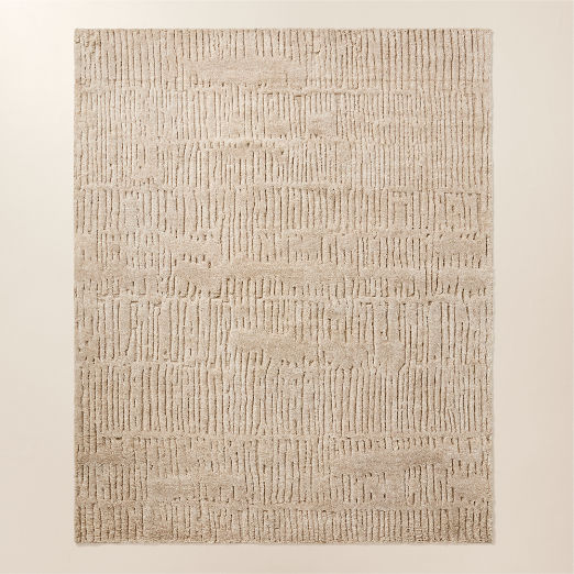 Emerson Hand-Knotted Taupe New Zealand Wool Area Rug