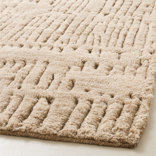 Emerson Hand-Knotted Taupe New Zealand Wool Area Rug 9'x12'