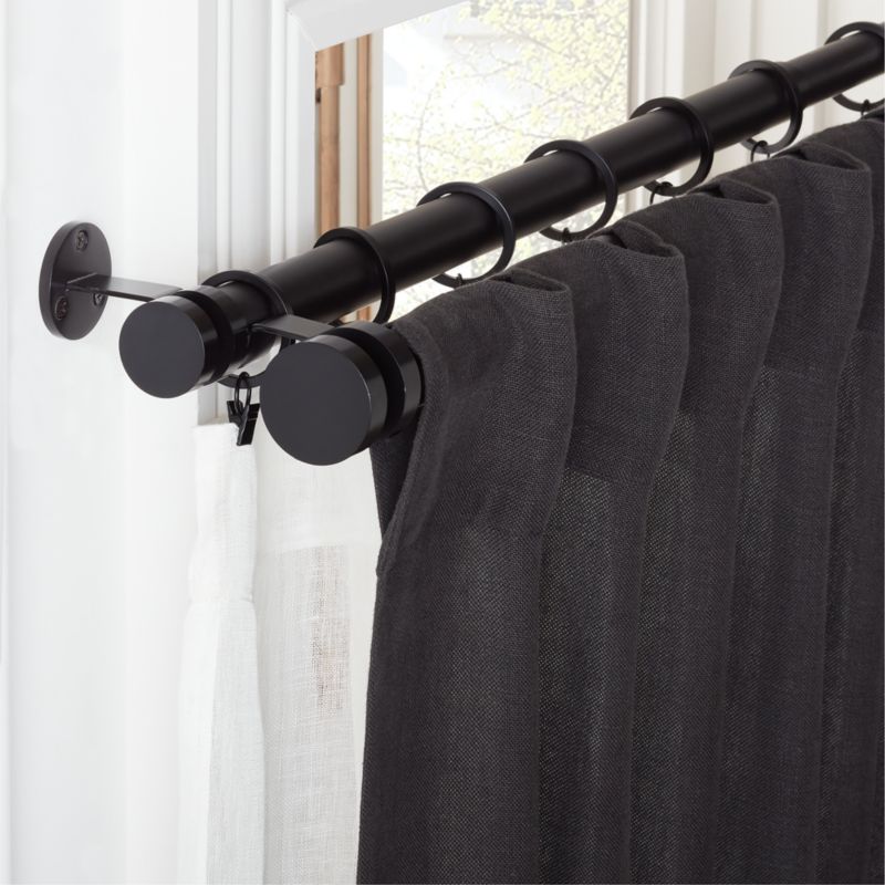 Emery Matte Black Double Curtain Rod 28"-48"x1.25" - image 2 of 3