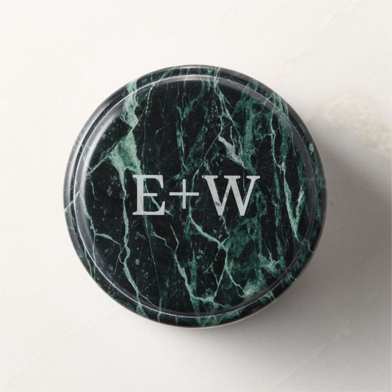 Emil Round Green Spider Marble Box - image 2 of 5