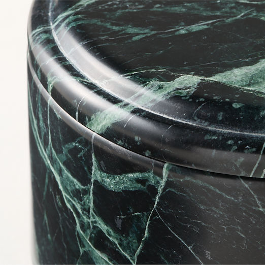 Emil Round Green Spider Marble Box