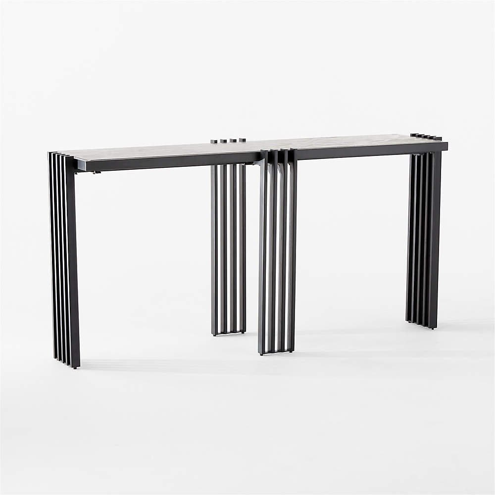 Cb2 black deals console table