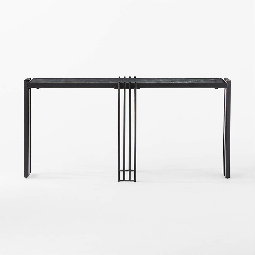 Cb2 black deals console table