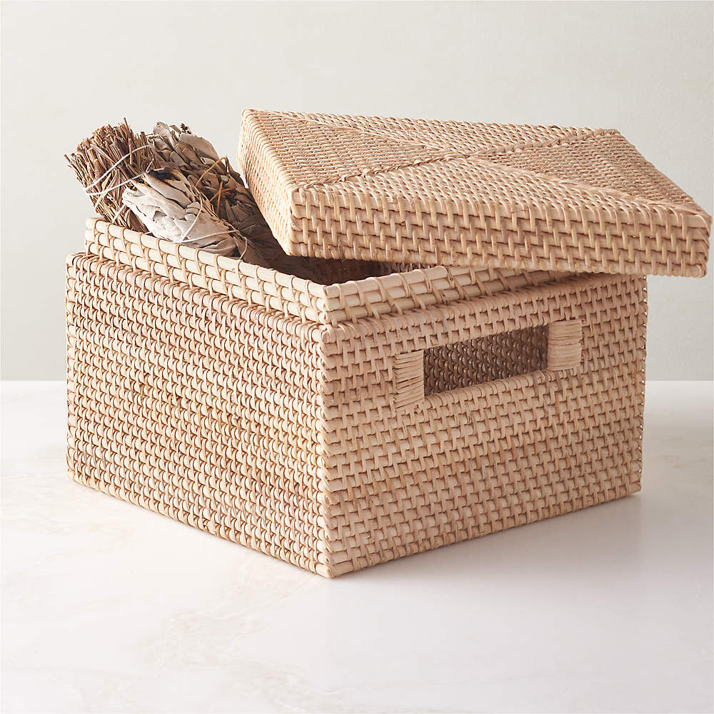 Large rattan store storage basket