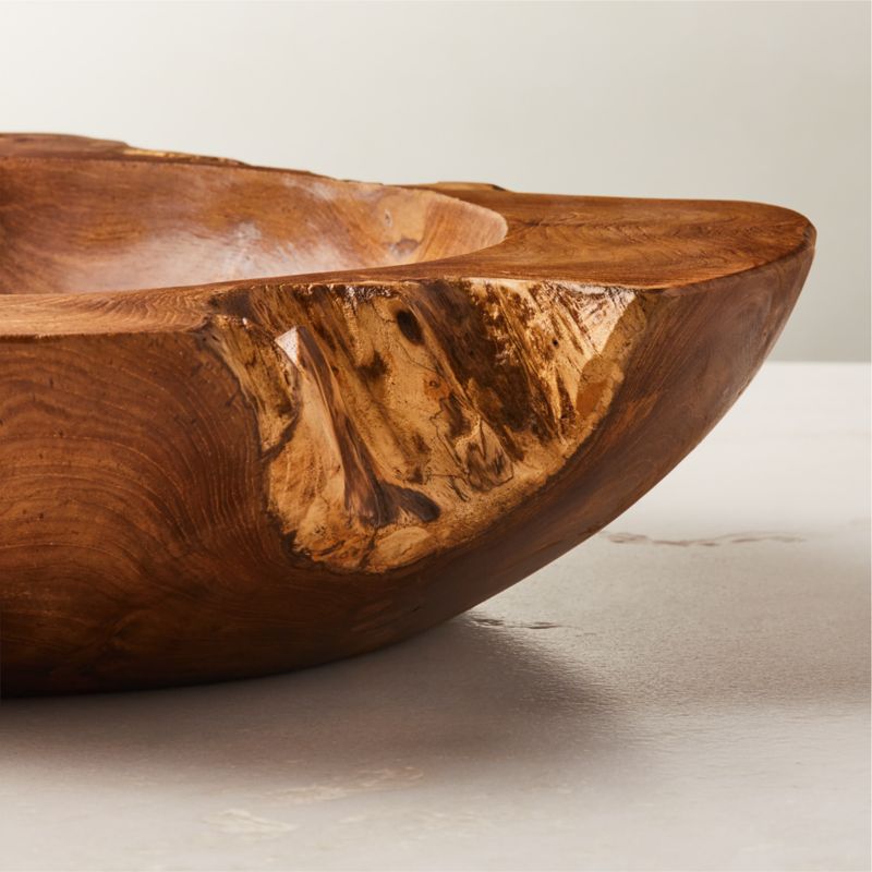 Emmett Natural Teak Decorative Bowl Large - image 3 of 7