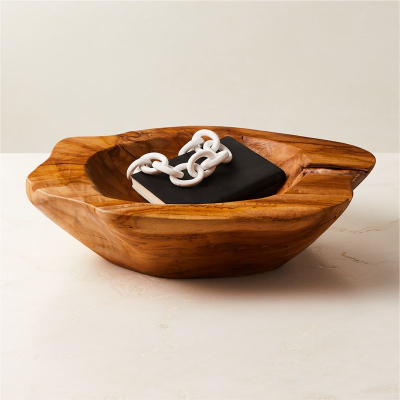 Emmett Natural Teak Decorative Bowl Large - image 2 of 7