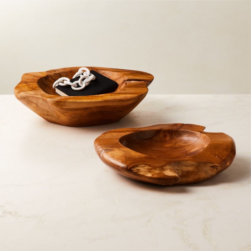 Emmett Natural Teak Decorative Bowl Large - image 5 of 7