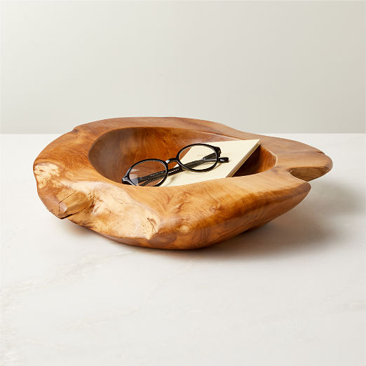 Emmett Natural Teak Decorative Bowl Small