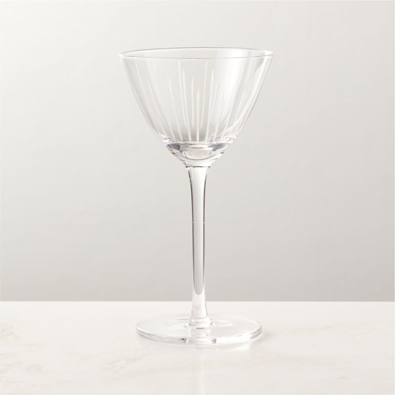 Crystal Martini Stem Glasses, Set of 6 - Hudson Grace