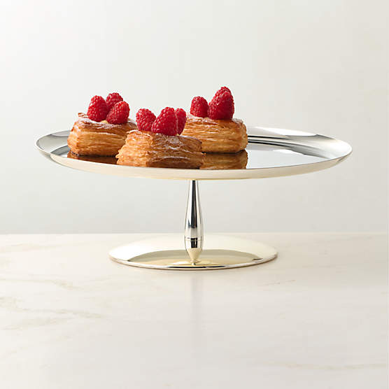 Emporia Round Stainless Steel Pedestal Serving Platter
