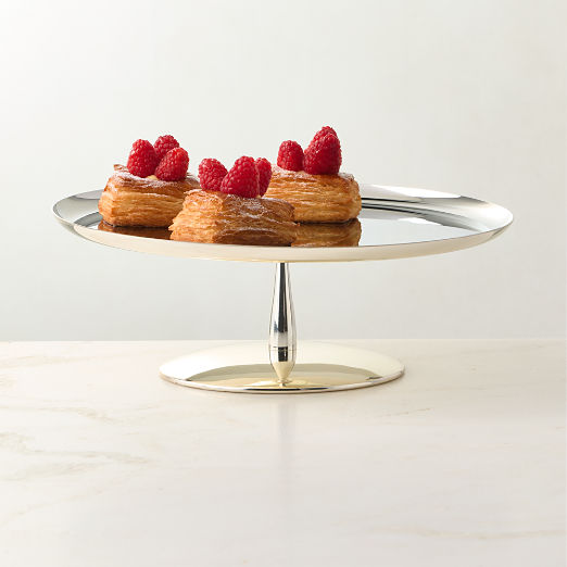 Emporia Round Stainless Steel Pedestal Serving Platter