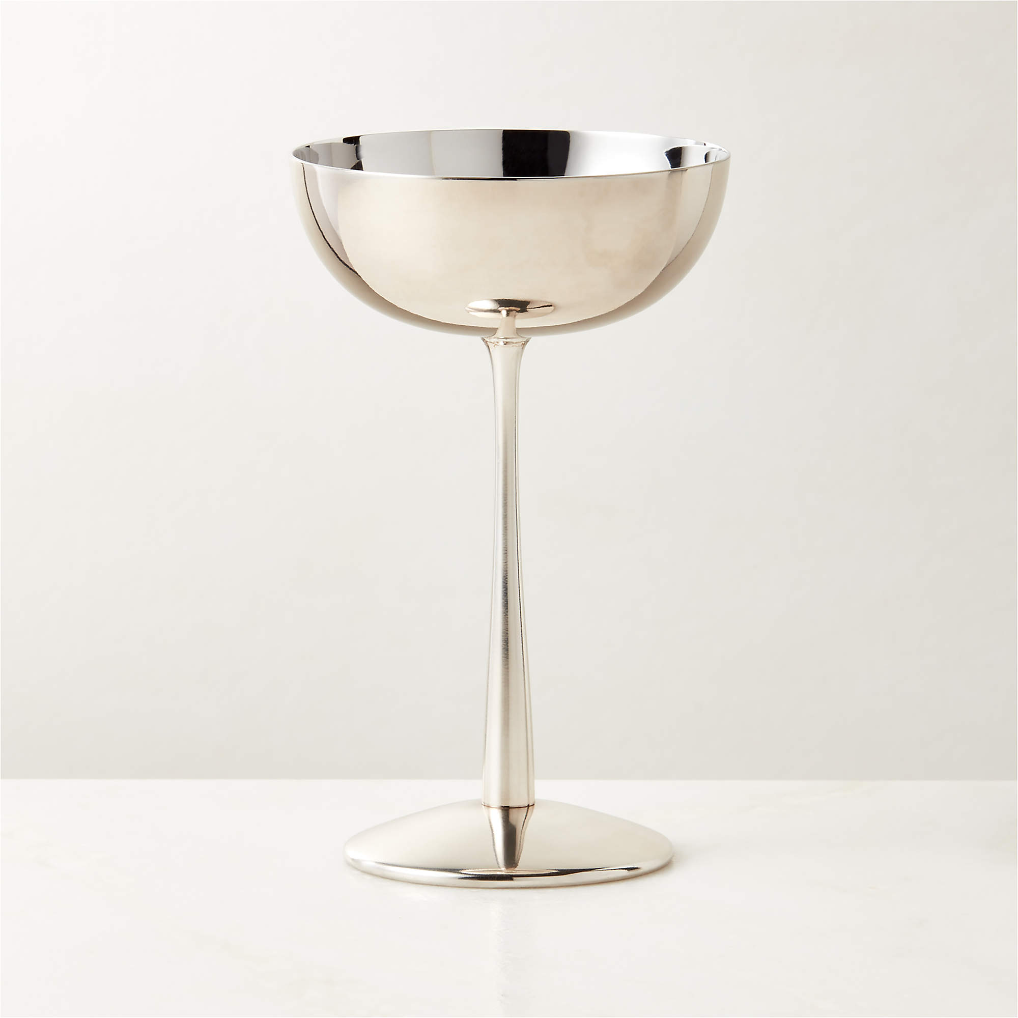 Emporia Stainless Steel Coupe Cocktail Glass CB2