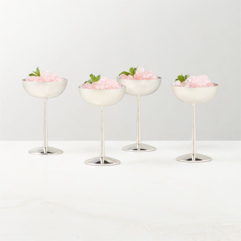 View Emporia Stainless Steel Coupe Glasses Set of 4 details