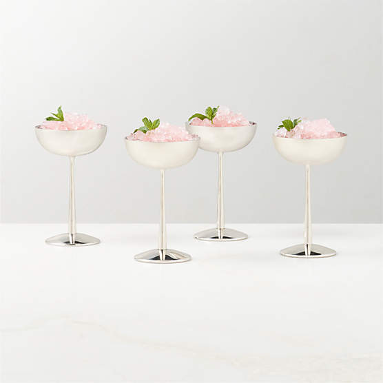 Emporia Stainless Steel Coupe Glasses Set of 4