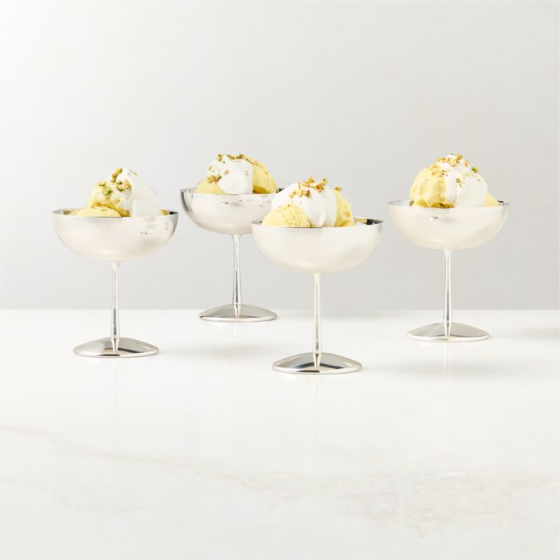 View Emporia Stainless Steel Coupe Dessert Glasses Set of 4 details