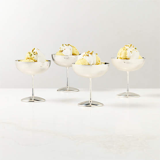 Emporia Stainless Steel Coupe Dessert Glasses Set of 4