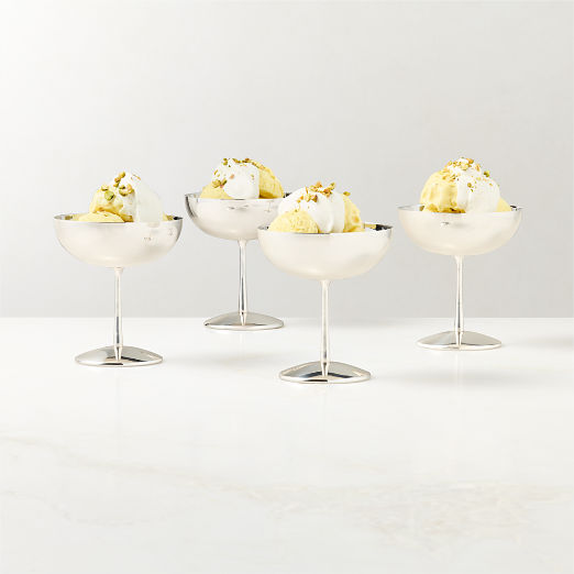 Emporia Stainless Steel Coupe Dessert Glasses Set of 4
