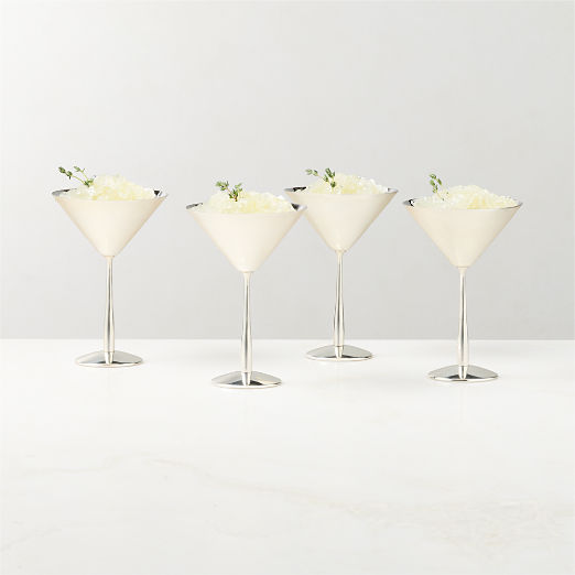 Emporia Stainless Steel Martini Glasses Set of 4