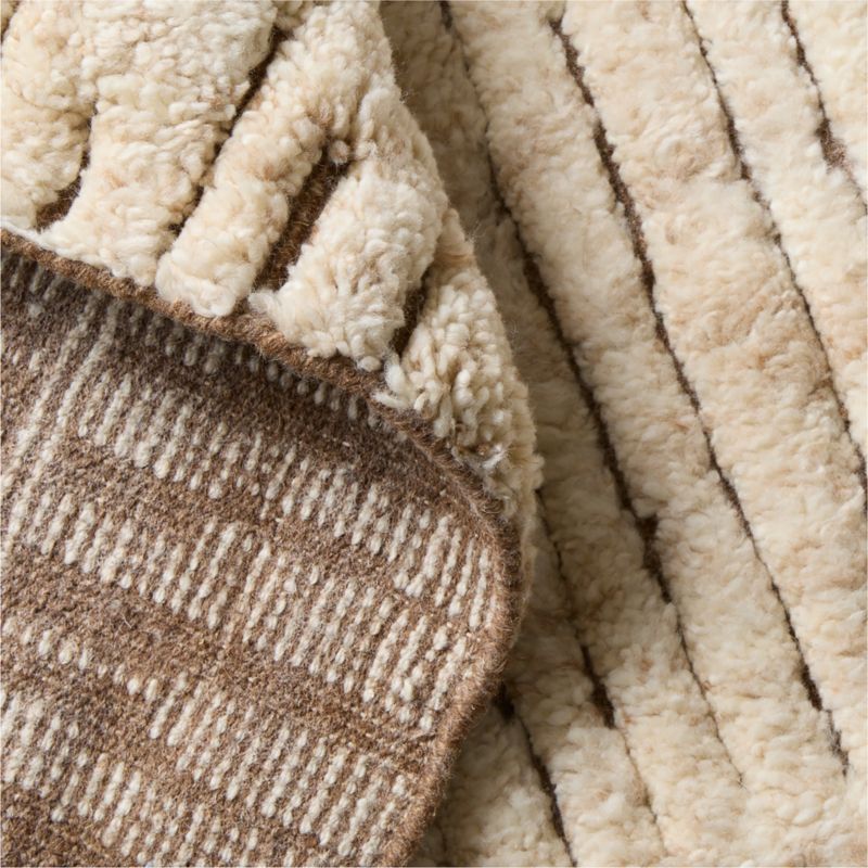 Emerson Hand-Knotted Camel with Cream New Zealand Wool Area Rug 8'x10' - image 3 of 4
