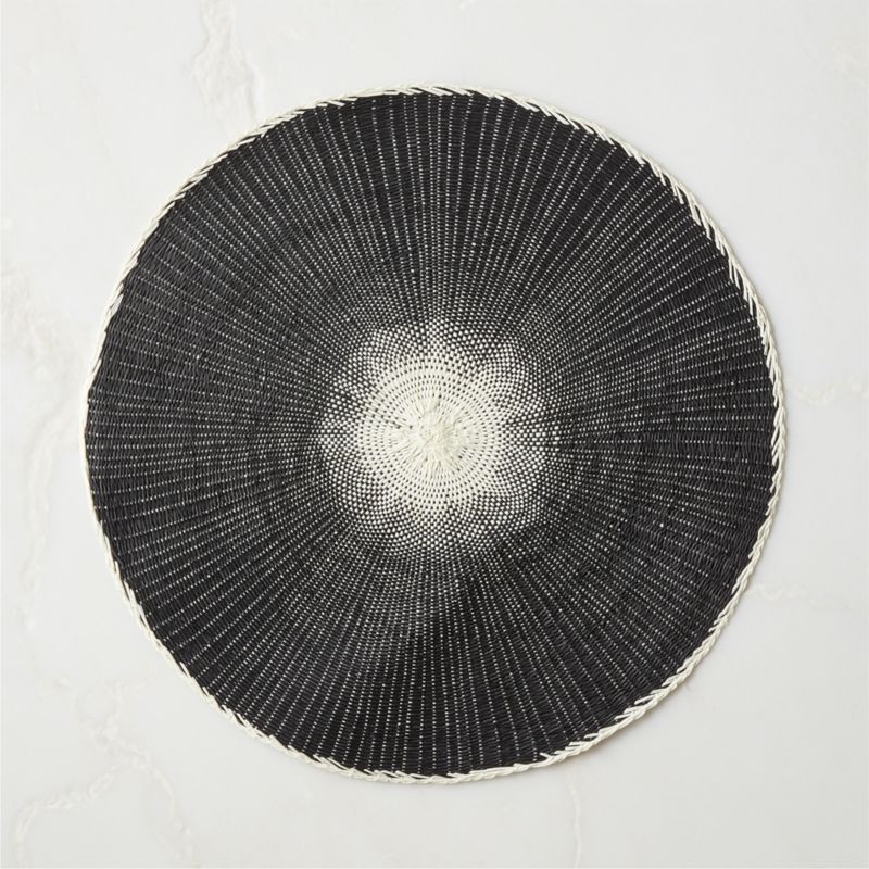 View Emry Black Ombre Paper Round Placemat details