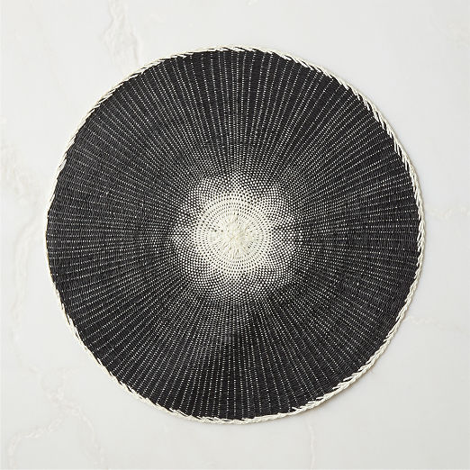 Emry Black Ombre Paper Round Placemat