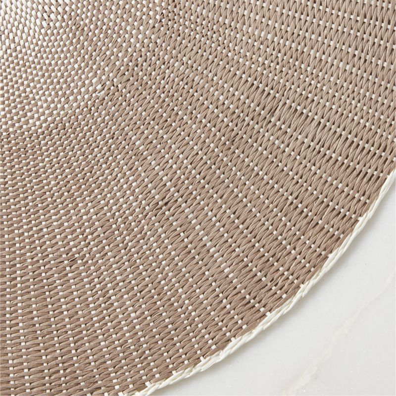 Emry Warm Sand Ombre Paper Round Placemat - image 1 of 3