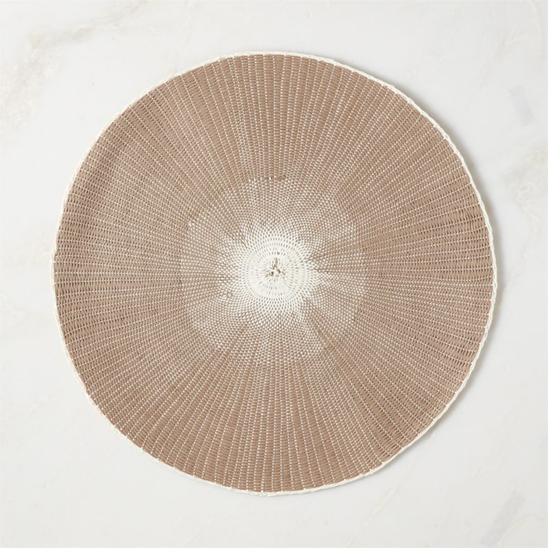 View Emry Warm Sand Ombre Paper Round Placemat details