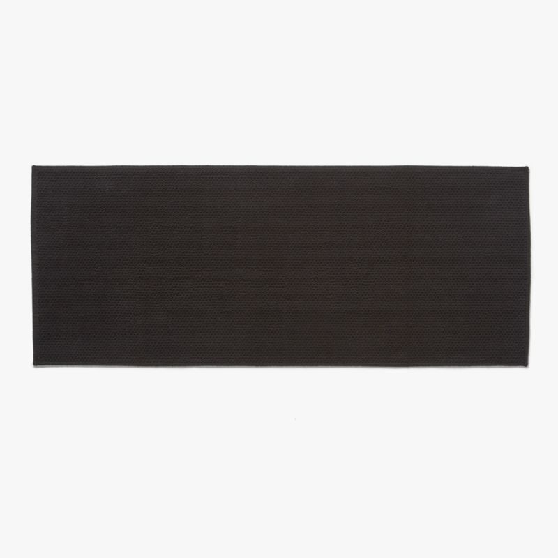 En Pointe Black Bath Runner Rug 24"x60" + Reviews CB2