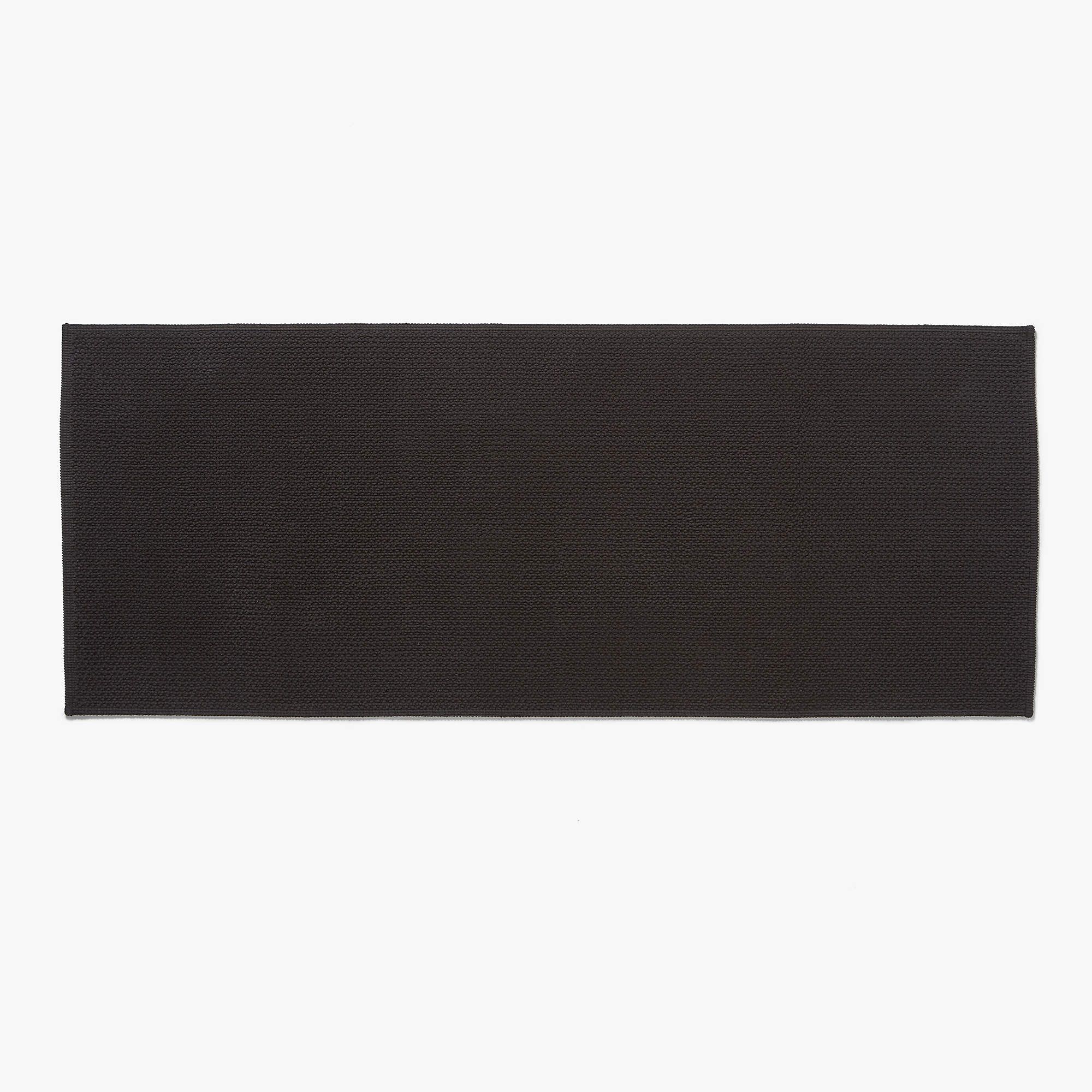 En Pointe Black Bath Runner Rug 24"x60" + Reviews CB2