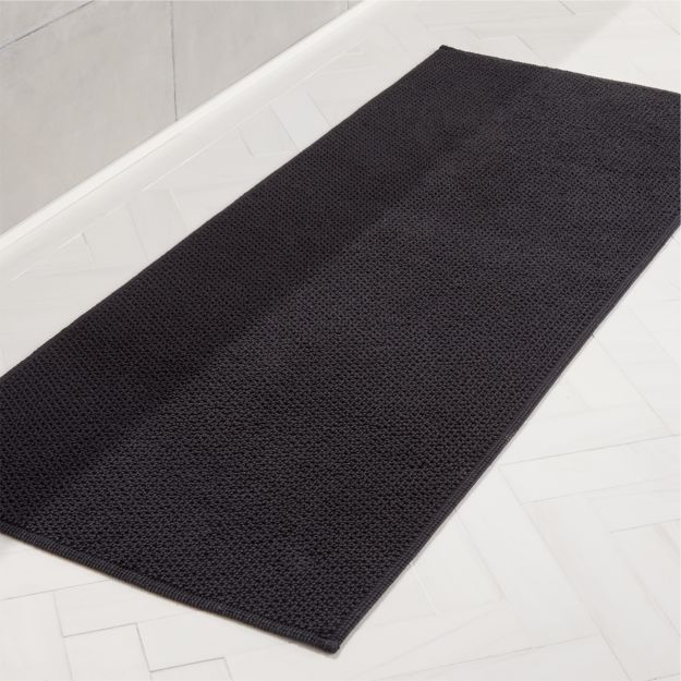 En Pointe Black Bath Runner + Reviews CB2