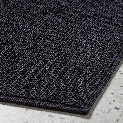 Arlow Organic Cotton Black Bath Mat 24"x36"