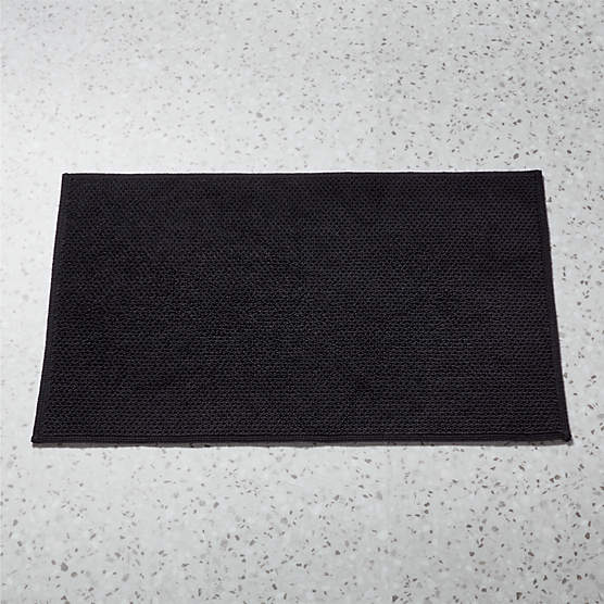 Arlow Organic Cotton Black Bath Mat 24"x36"