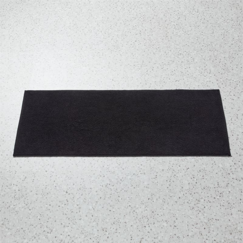 View Arlow Organic Cotton Black Bath Runner Rug 24"x60" details