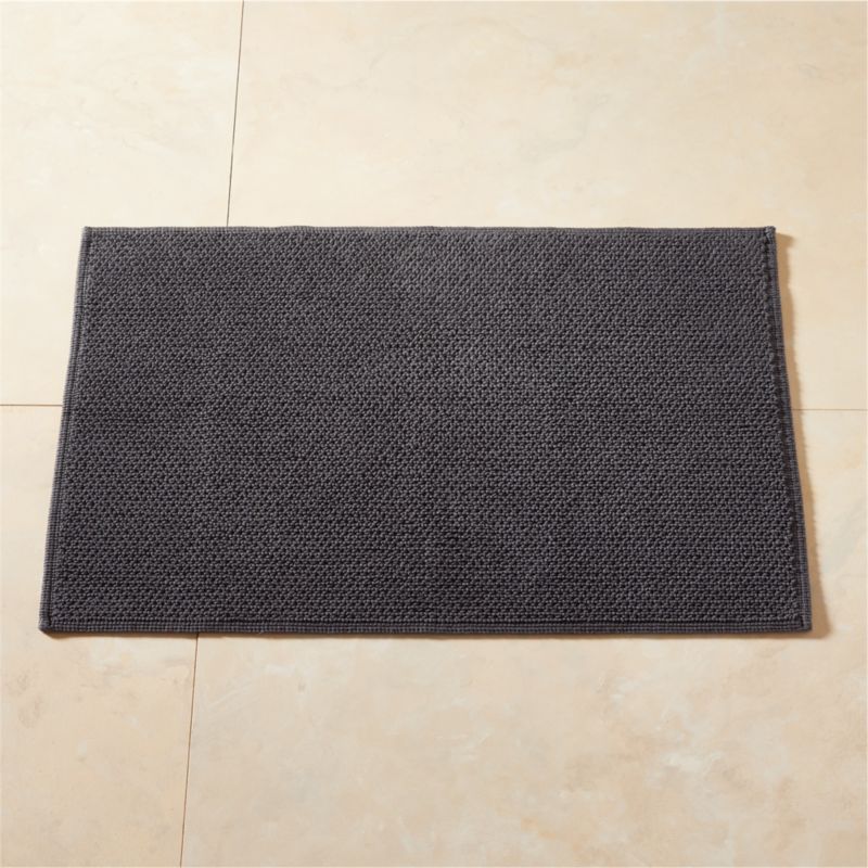 Arlow Organic Cotton Charcoal Grey Bath Mat 24"x36" - image 0 of 3