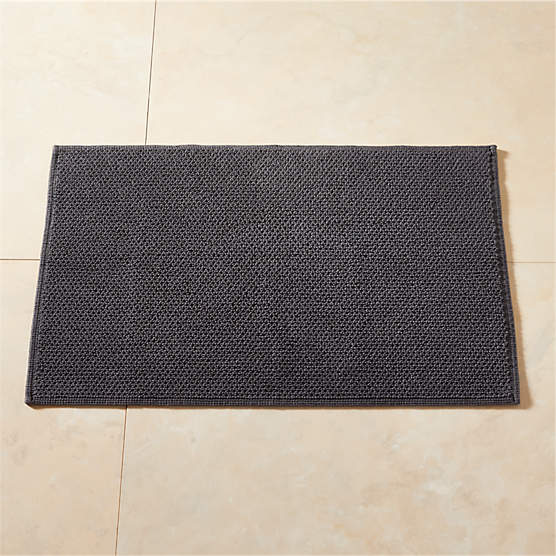 Arlow Organic Cotton Charcoal Grey Bath Mat 24"x36"