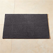 En Pointe Organic Cotton Charcoal Grey Bath Mat 24"x36"