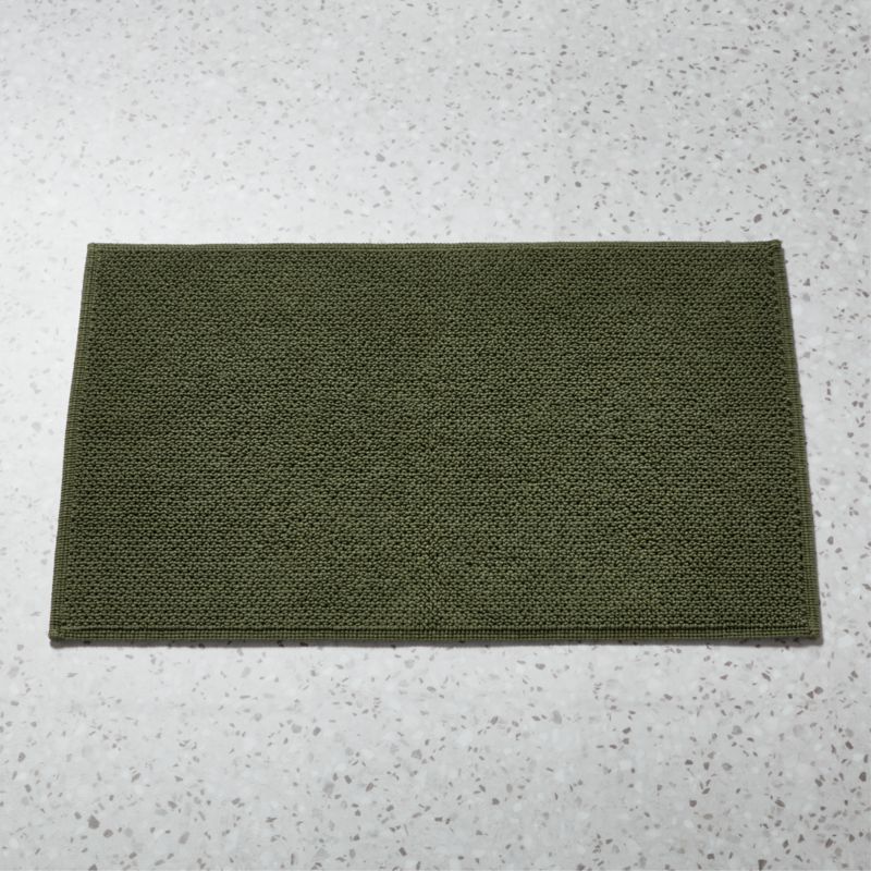 View Arlow Organic Cotton Green Bath Mat 24"x36" details