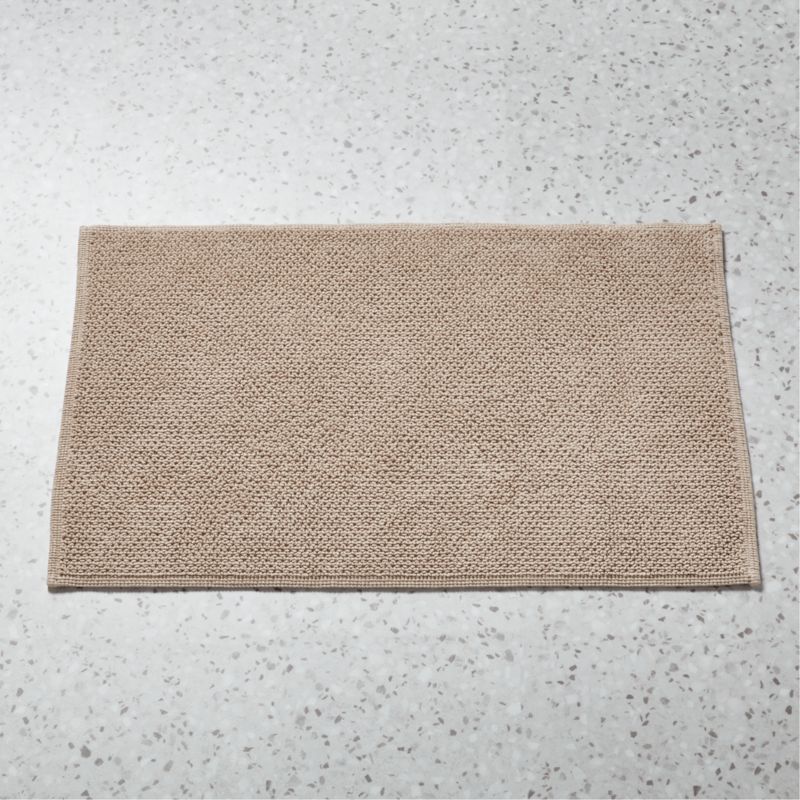 View Arlow Organic Cotton Latte Brown Bath Mat 24"x36" details