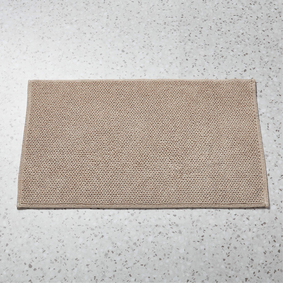En Pointe Organic Cotton Latte Brown Bath Mat 24"x36" + Reviews CB2