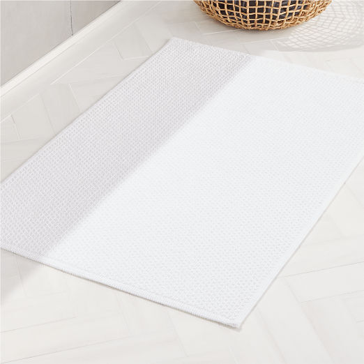 white toilet mat